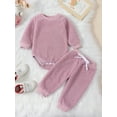 thumbnail image 2 of Bagilaanoe 2pcs Newborn Baby Girl Boy Winter Warm Clothes Long Sleeve Romper Tops + Trousers 3M 6M 12M 18M Infant Fleece Long Pants Set, 2 of 9