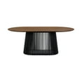 thumbnail image 5 of Pasadena Erie 7 Piece Oval Dining Set in Walnut and Black Finish with Paper Cord Chairs, 5 of 8