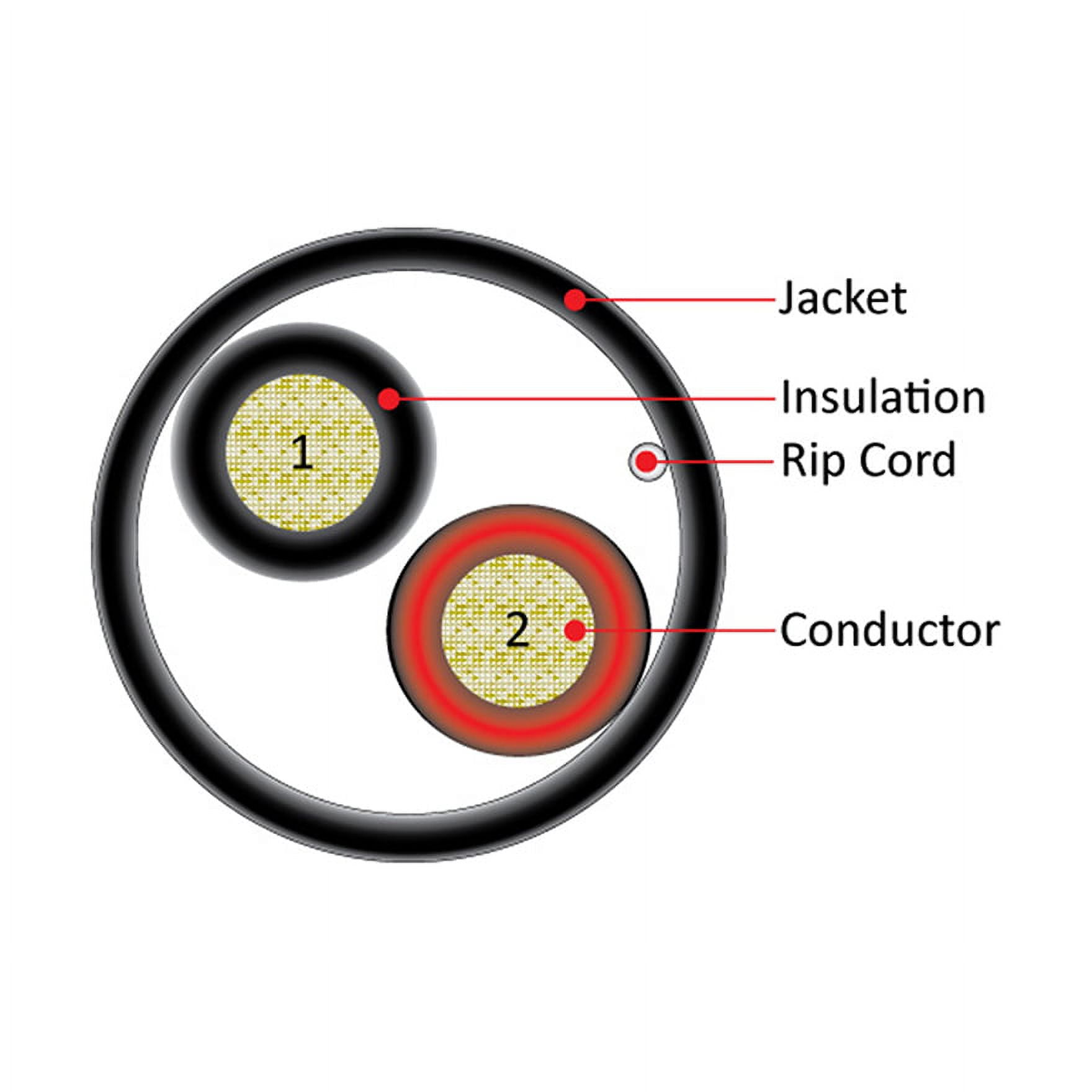 Vertical Cable® 209-2315/BK 2 Conductor 16AWG Wire Speaker Cable (Black | 500 ft Pull Box)