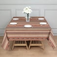 thumbnail image 3 of Brown Geometric Striped Pattern Square Tablecloth,Waterproof Square Table Cover,Wipeable Spillproof Washable Table Cover for Home Kitchen Party Decor 42"X42"(107x107cm), 3 of 6