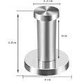 thumbnail image 2 of 6 PCS Coat Hooks Wall-Mounted Robe Hook Brushed Towel Hook for Bath Wand (2 inch), 2 of 5