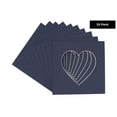 thumbnail image 2 of Navy Blue Acid Free 7x7 Heart Picture Frame Mat with White Core Bevel Cut for 4x5 Pictures - Fits, 2 of 3