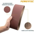 thumbnail image 4 of POWERTEC 110070 4 x 24 Inch Sanding Belts | 400 Grit Aluminum Oxide Sanding Belt | Premium Sandpaper For Portable Belt Sander – 10 Pack, 4 of 5