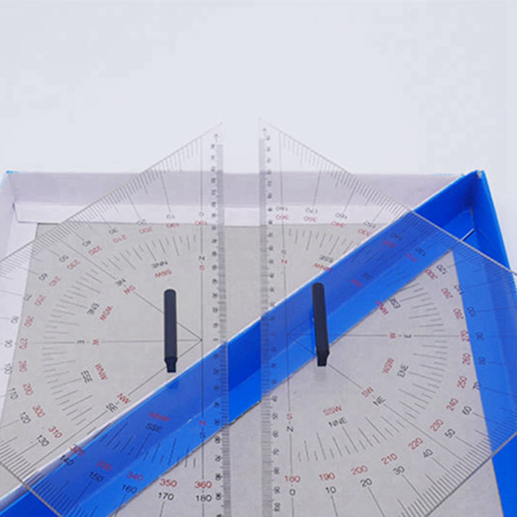 2X Chart Drawing Triangle Ruler for Ship 300mm Large-Scale Distance Measurement Teaching