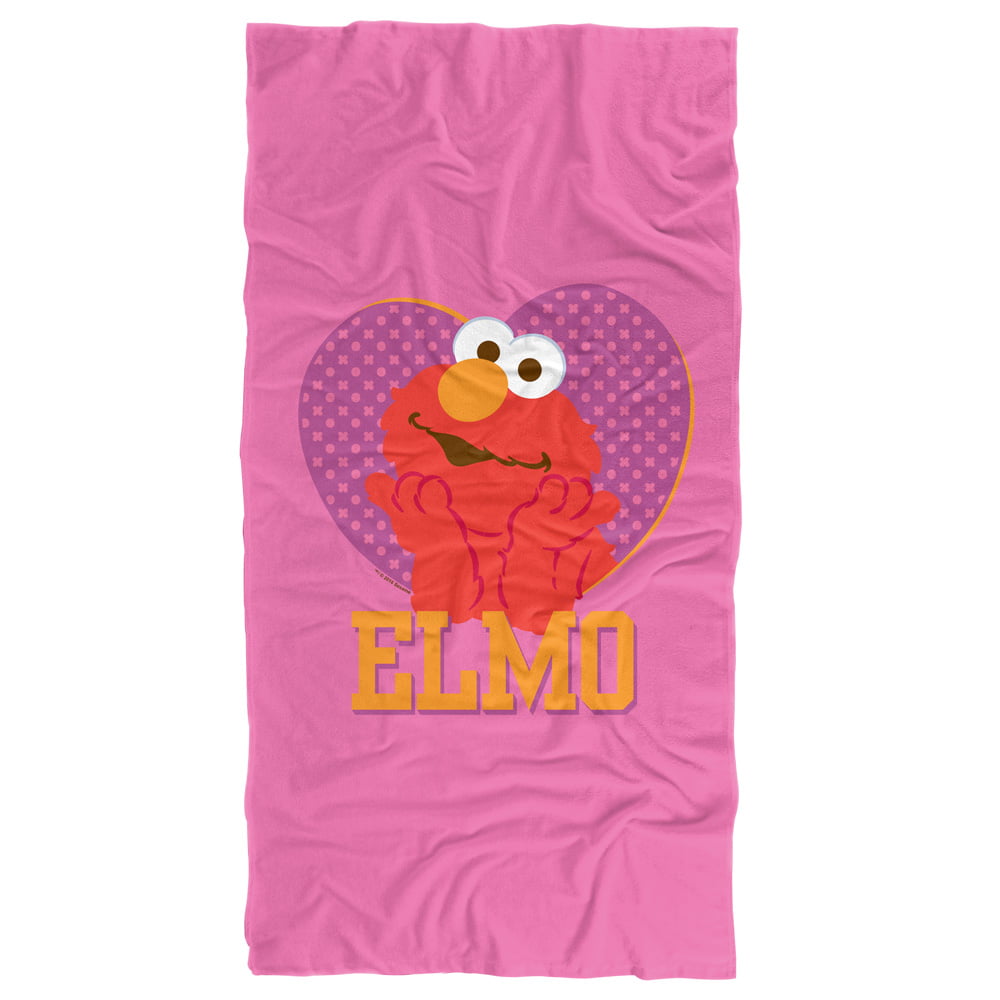 Licensed Sesame Street Elmo and Lola Sandcastle Fiber Reactive Beach/Bath Towel 