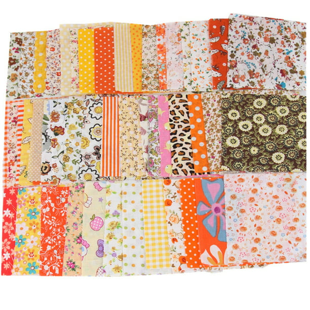 50pcs Floral Coton Tissu Bundle Couture Patchwork à la Main pour Bricolage Couture Artisanat (10 X 10cm)