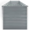 thumbnail image 3 of vidaXL Garden Raised Bed Galvanised Steel 480x80x77 cm Grey, 3 of 4