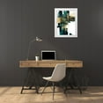 thumbnail image 3 of Wise, Alex 15x18 White Modern Wood Framed Museum Art Print Titled - Infatuation Gold on Teal I, 3 of 4