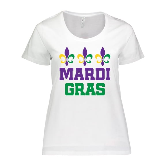 Inktastic Mardi Gras Fleur de Lis trio Women's Plus Size T-Shirt