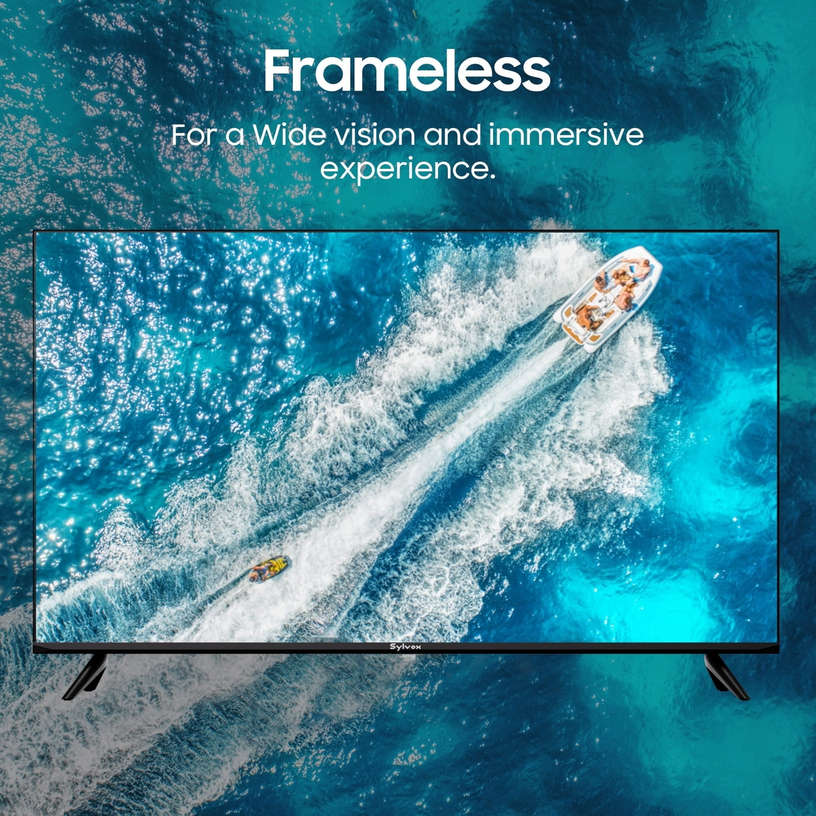 Sylvox 12V RV TV,40" Smart Televison,1080P FHD Google TVs, Salt Spray Resistance,AC/DC Powered, ATSC,NTSC for Marine Boat Coastal Home,Marine Serie