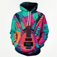 thumbnail image 3 of Sudadera con capucha con estampado 3D de instrumentos musicales vintage para hombre, sudadera con patrón colorido, jersey de moda, sudaderas con capucha de calle, camisetas de manga larga, 3 of 5