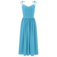 thumbnail image 4 of Elara Women's Lace Up Long Dress Summer High Waistline Spaghetti Strap Dress, 4 of 5
