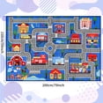 thumbnail image 3 of Kids Carpet Playmat Rug 78.7"x59" Blue, Non-Slip City Road Map Car Play Rug for Playroom Bedroom Boys, 3 of 6