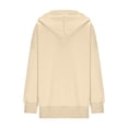 thumbnail image 5 of Ounisa Women's Oversized Essentials Hoodies Fleece Sweatshirts Fall Long Sleeve Solid Pullover with Pocket, 5 of 6