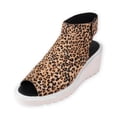 thumbnail image 2 of Cecelia New York Gianna Leopard Wedge Peep Toe Adjustable Ankle Strap Sandals (LEOPARD, 10), 2 of 5