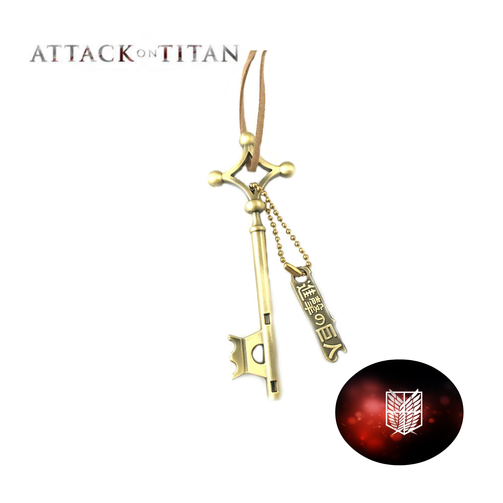 Attack on Titan Necklace Pendant Bronze Key Anime Manga Game TV