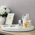 thumbnail image 2 of MyGift 16-inch White Round Cement Vanity Tray for Jewelry, Toiletries and Cosmetic, 2 of 7