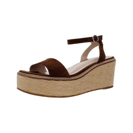 

Steve Madden Womens Composed Leather Ankle Strap Platform Sandals