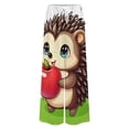 thumbnail image 5 of Cute Hedgehog with Apple Women's Casual Wide Leg Pants Comfort Pockets Elastic Waist Loose Fit Pants, 5 of 7