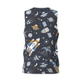 thumbnail image 2 of Rocae Space Cars for Men's Basketball Jersey Lightweight and Breathable Athletic Tank Top,Quick-Drying Sports Jersey X-Large, 2 of 9