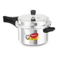 thumbnail image 3 of Deluxe Hard Anodized Aluminium Outer Lid Pressure Cooker - 3 Liters, Silver | Aluminium Pressure Cooker - Sturdy & Durable | Heat Resistant, Easy Grip, Bakelite Handle, 3 of 5