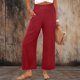thumbnail image 1 of TaTaai Women's Summer Straight Leg Pants, Loose Fit High Waist Trousers with Pockets, Soft Ruffles and Pleats Design, Perfect for Casual, Beach and Seasonal Wear Gift, 1 of 7