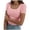 Pink, variant on Tanghaowl Womens T Shirts, Womens Summer Short Sleeve Square Neck Ribbed Slim Fitted Casual Tshirt Tops Tee Dark Green XXXL