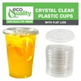thumbnail image 5 of [50 Count] 14 oz Clear Plastic Disposable PET Cups with Lids | Crystal Clear PET Cup | Cold Smoothie | Iced Coffee Go Cups | Ideal for Coffee, Parfait, Juice, Soda, Cocktail, Party Cups (14OZ), 5 of 7