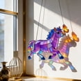 thumbnail image 4 of LiUMX 2D Acrylic Horse Suncatcher with Chain, 20cm Stained Glass Style Light Filtering Ornament for Window, Indoor & Outdoor Decoration, 4 of 4