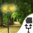 thumbnail image 5 of Teissuly Outdoor Post Lights Waterproofs Decorative Floor Lamp Vintage For Patio Garden Backyard Front/Back Door Two Post Headlights Solar Floor Lamps, 5 of 9