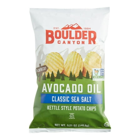 Boulder Canyon Avocado Oil Sea Salt Potato Chips 5.25 oz Pack of 2