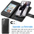 thumbnail image 4 of Tiflook Wallet Case For Samsung Galaxy S23 (6.1-inch) SM-S911 Card Slots Holder Carrying Flip PU Leather Cover [Detachable Magnetic Hard Case] Black, 4 of 7