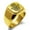 Gold, variant on Stainless Steel Filigree Hamsa Hand of Fatima Engraved Square Flat Top Biker Style Polished Signet Ring
