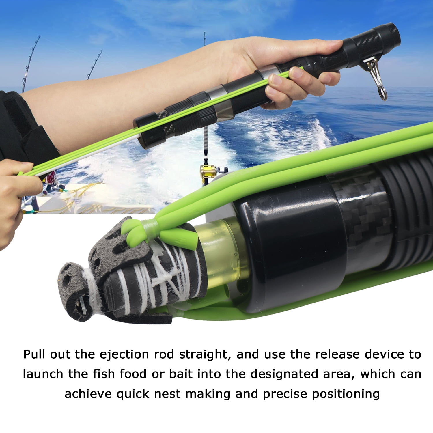 Piaoyu Fishing Catapult Rod,Upgraded Catapult Fishing Rod with Slingshot Fishings Reel for Long-Casting, Durable & Lightweight for Freshwater/Saltwater Fishing
