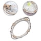 thumbnail image 5 of Bandeja decorativa con espejo dorado retro para cosméticos, ideal para exhibir maquillaje en bodas. Elipse blanca, 5 of 9