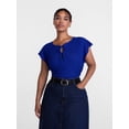 thumbnail image 2 of Scenario Women's Tank Sweater with Short Flutter Sleeves, Lightweight, Sizes XS-XXXL, 2 of 6