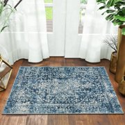 Wonnitar Washable Vintage 2x3 Rug Runner for Hallways Non-Slip, Traditional Non-Shedding Entryway Mat Soft Carpet for Bathroom Foyer Bedroom