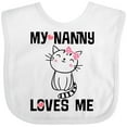 thumbnail image 3 of Inktastic My Nanny Loves Me Girl Grandchild Girls Baby Bib, 3 of 4