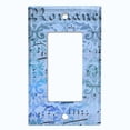 thumbnail image 5 of Metal Light Switch Plate Outlet Cover Blue Music Sheet Wallpaper Damask MUS002, 5 of 13
