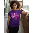 thumbnail image 3 of Love Faith Fight Breast Cancer Awareness Support Family Friends Run Walk Marathon Women's T-shirt, L, Purple, 3 of 5