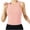 Pink, variant on OGLCCG Womens Tank Top with Built in Bra Round Neck Sleeveless High Stretch Racerback Ribbed Crop Top Summer Sports Athletic Yoga Shirts,S,Green