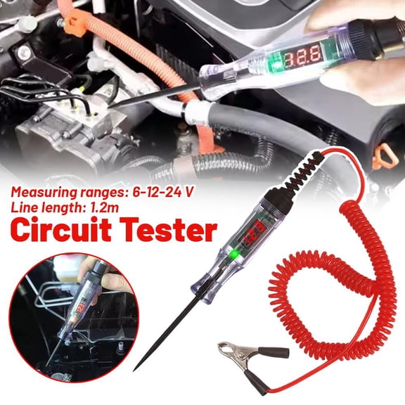 QHUDLV Car Truck Voltage Circuit Tester 6V 12V 24V Test Pen Bulb Toolsa3d81212 X7 FAST