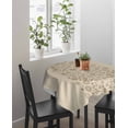 thumbnail image 4 of Japanese Suqare Tablecloth - 60 x 60 Inch, Beige Farmhouse Retro Floral Leaf Pattern Waterproof & StainResistant Tablecloth, Washable Oil-proof Table Cover for Dining/Party/Wedding/Camping/Buffet, 4 of 9