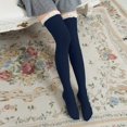 thumbnail image 2 of Fgnfyis Womens Knit Solid High Splice Lace Knee High Stockings Long Socks Warm Comfortable, 2 of 8