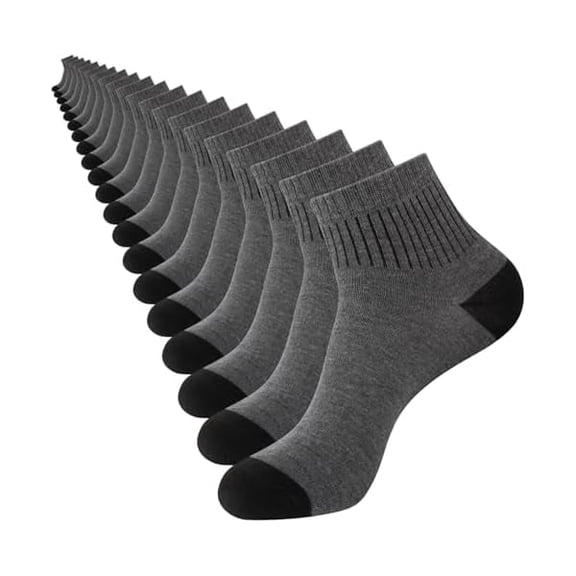 20 Pairs Ankle Socks For Men - Mens Socks Size 8-12/12-16 Thin Casual Bulk Socks