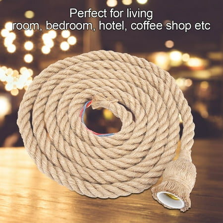 

Lamp Ceiling Pendant Hanging Hemp Rope For Light Vintage Lamp Ceiling Pendant Retro Lamp Ceiling Pendant 1.5M E27 Base Vintage Hanging Hemp Rope For Light Retro Lamp Ceiling