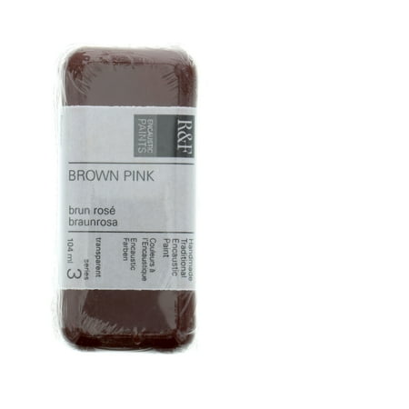 UPC: 0836943001343 | R&F Handmade Paints Encaustic Paint Cake  104ml  Brown Pink