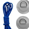 thumbnail image 3 of 6Pcs Almohadilla De En D De Acero Inoxidable 316 / Y 5m 16.4 'Cordón Elástico Azul Para Bote Inflable De PVC Bote De Vela Ligera - Sin P gris Baoblaze Parche de anillo en D para kayak, 3 of 8