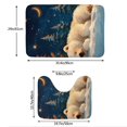 thumbnail image 3 of Honeii Starry Sky Sleep White Bear Pattern Bathroom Anti-Skid Pad Bathroom Mat Vintage Seamless Pattern Not-Slip Toilet Rug Set, 3 of 6