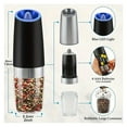 thumbnail image 7 of Gravity Sensing Pepper Grinder Electric Stainless Steel Automatic Grinding Bottle Grinds Black Pepper White Pepper Sea Salt(No battery included), 7 of 7